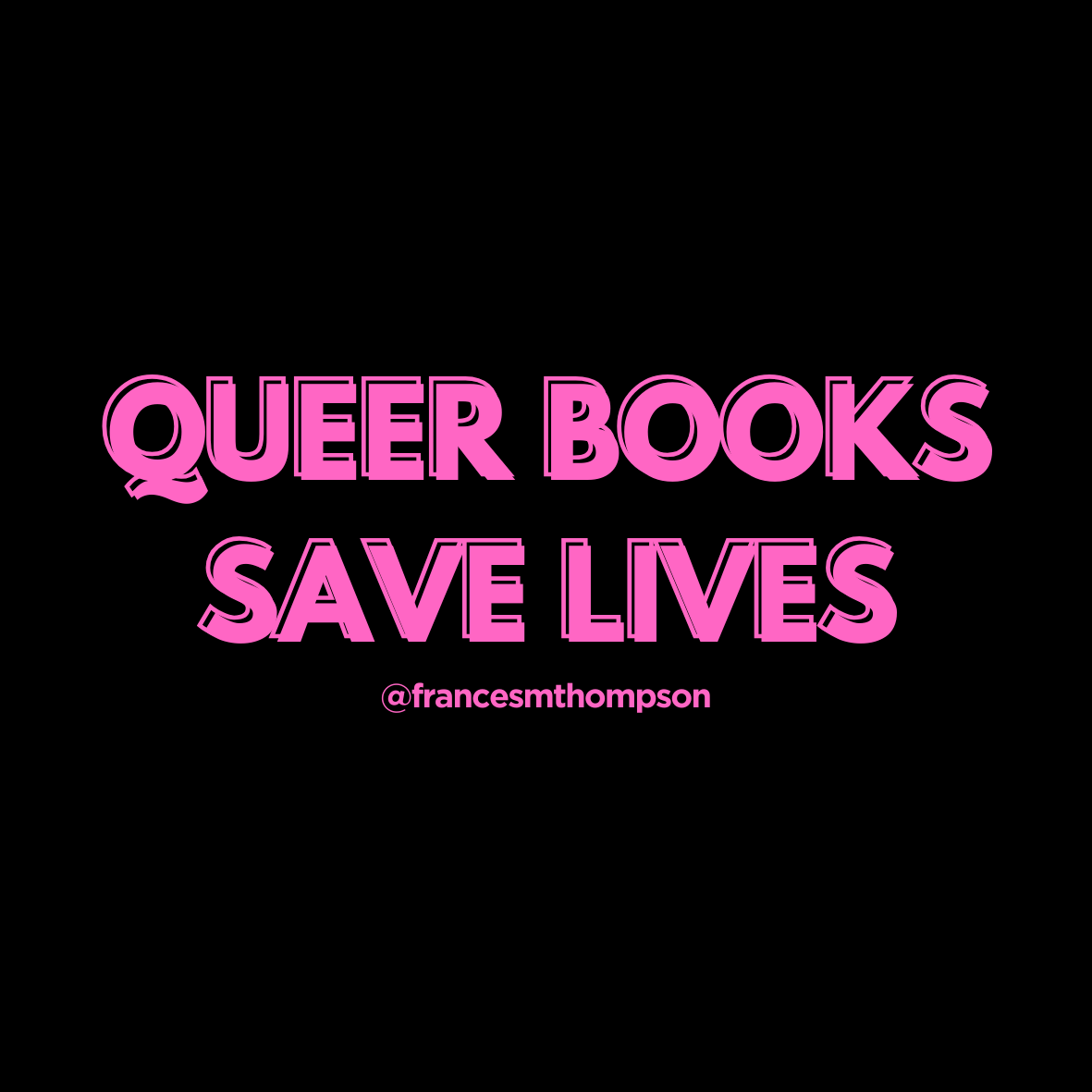 *QUEER BOOKS SAVE LIVES* COTTON TOTE BAG!