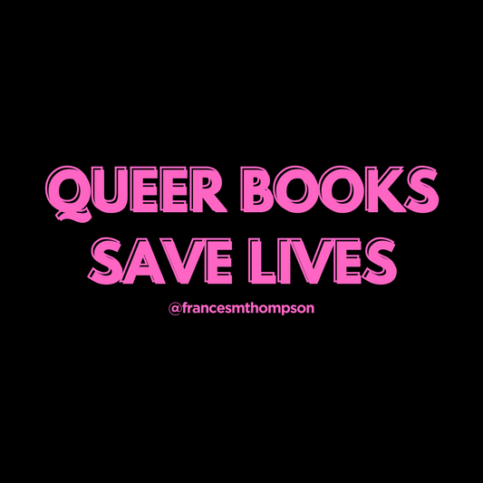 *QUEER BOOKS SAVE LIVES* COTTON TOTE BAG!