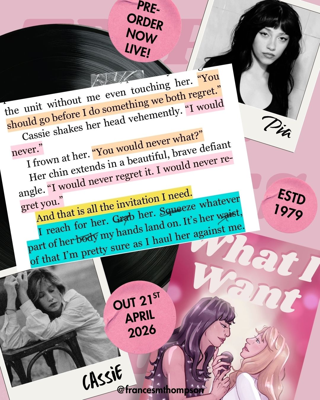 *WHAT I WANT* - SIGNED PAPERBACK PLUS FREE CHARACTER ART