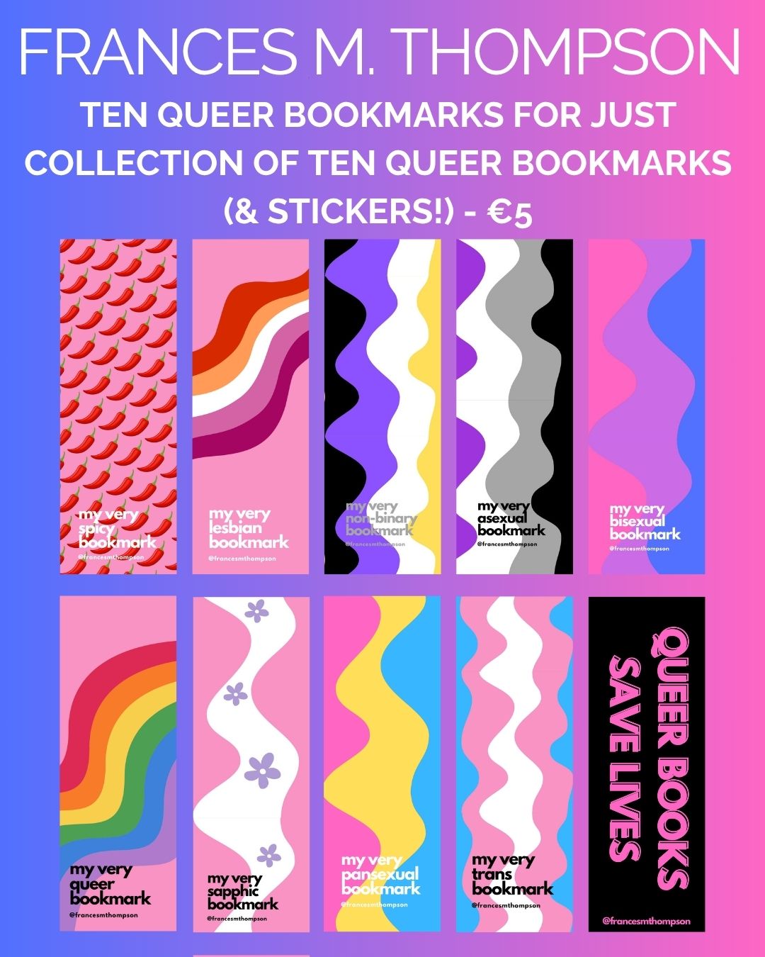 THE QUEER BOOKMARKS COLLECTION!