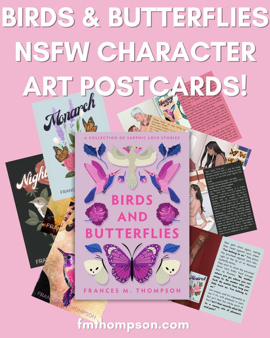 BIRDS AND BUTTERFLIES NSFW ART - POSTCARD COLLECTION!