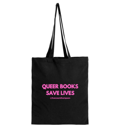 *QUEER BOOKS SAVE LIVES* COTTON TOTE BAG!